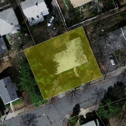 22 Hazelhurst Ave, Newton MA  02465-1341 aerial view
