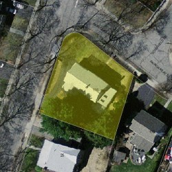 116 Fair Oaks Ave, Newton MA  02460-1153 aerial view