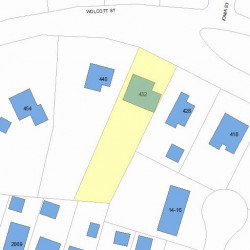 432 Wolcott St, Newton MA 02466-1514 plot plan