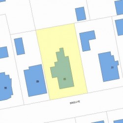 85 Erie Ave, Newton MA 02461-1515 plot plan