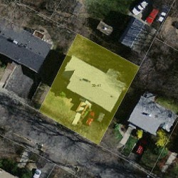 39 Whittemore Rd, Newton MA  02458-2105 aerial view