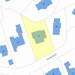 86 Huntington Rd, Newton MA  02458-2417 plot plan