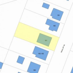 191 Winslow Rd, Newton MA  02468-1713 plot plan