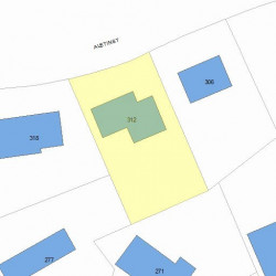 312 Austin St, Newton MA 02465-2502 plot plan