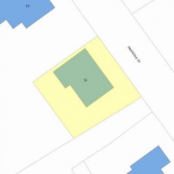 19 Parsons St, Newton MA  02465-2135 plot plan