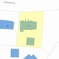 176 Commonwealth Ave, Newton MA  02459 plot plan