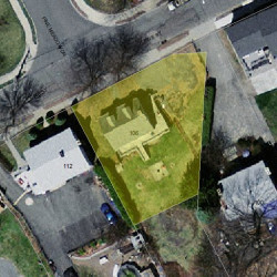 106 Pine St, Newton MA  02466-1308 aerial view