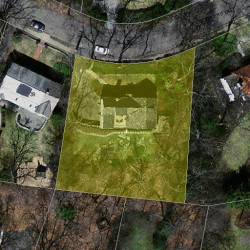 45 Colbert Rd, Newton MA  02465-2906 aerial view