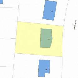 83 Fordham Rd, Newton MA  02465-1208 plot plan