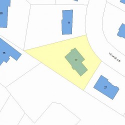 17 Village Cir, Newton MA 02459-3069 plot plan