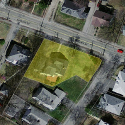 208 Auburn St, Newton MA  02466-2407 aerial view