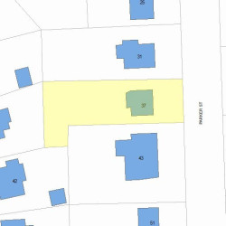 37 Parker St, Newton MA  02459-2544 plot plan