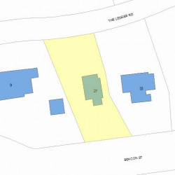 27 The Ledges Rd, Newton MA 02459-2072 plot plan