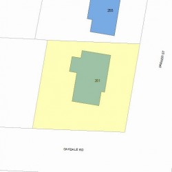 261 Parker St, Newton MA 02459-2671 plot plan