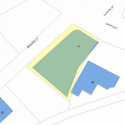 64 Crafts St, Newton MA  02458-1249 plot plan