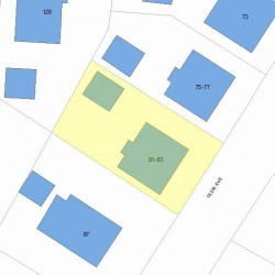 83 Glen Ave, Newton MA 02459-2044 plot plan