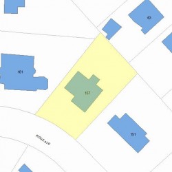 157 Ridge Ave, Newton MA 02459-2507 plot plan