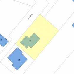 16 Duane Ave, Newton MA 02465-1412 plot plan