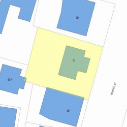 33 School St, Newton MA  02458-1500 plot plan