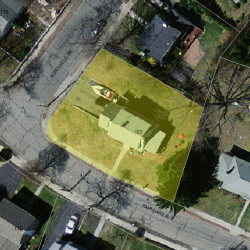 105 Fair Oaks Ave, Newton MA  02460-1143 aerial view