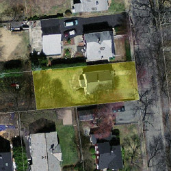 191 Melrose St, Newton MA  02466-1107 aerial view