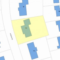 102 Gordon Rd, Newton MA 02468-1227 plot plan