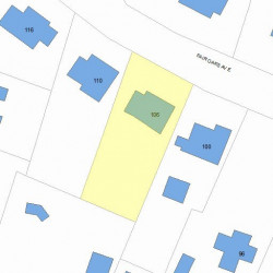 106 Fair Oaks Ave, Newton MA  02460-1153 plot plan