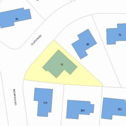 98 Clifton Rd, Newton MA 02459-3147 plot plan