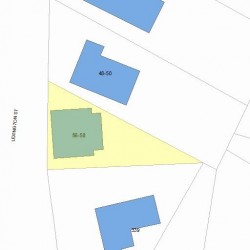 58 Lexington St, Newton MA  02465-1054 plot plan