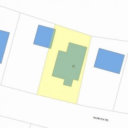 51 Warwick Rd, Newton MA 02465-1723 plot plan