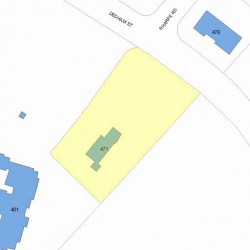 471 Dedham St, Newton MA 02459-3317 plot plan