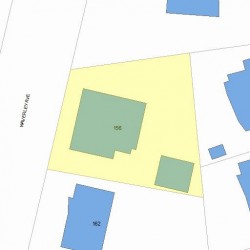 156 Waverley Ave, Newton MA 02458-2402 plot plan