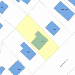 1599 Washington St, Newton MA  02465-2222 plot plan