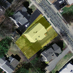 39 Clark St, Newton MA  02459-2425 aerial view