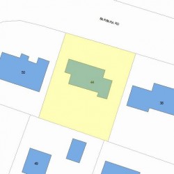 44 Barbara Rd, Newton MA 02465-1103 plot plan