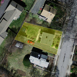 27 Williams St, Newton MA  02464-1348 aerial view