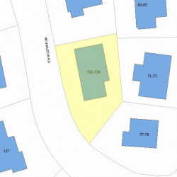 134 Withington Rd, Newton MA 02460-2040 plot plan