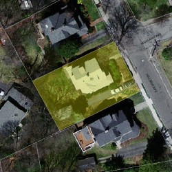 91 Hillside Ave, Newton MA 02465-2546 aerial view