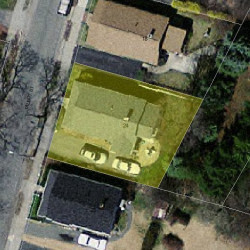 24 Talbot St, Newton MA  02465-1659 aerial view