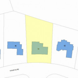 54 Winston Rd, Newton MA 02459-3037 plot plan