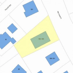 183 Waltham St, Newton MA 02465-1353 plot plan