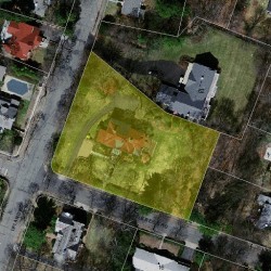 25 Pine Ridge Rd, Newton MA 02468-1604 aerial view