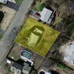 11 Village Rd, Newton MA  02460-1128 aerial view