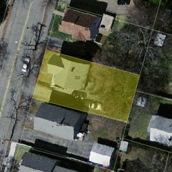 228 Cherry St, Newton MA  02465-1246 aerial view