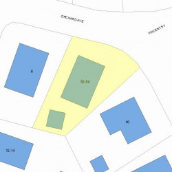 54 Orchard Ave, Newton MA  02465-1912 plot plan
