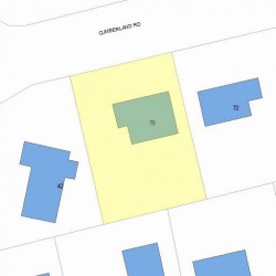 78 Cumberland Rd, Newton MA  02465-1840 plot plan