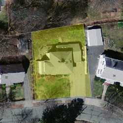 28 Stafford Rd, Newton MA  02459-1819 aerial view