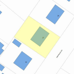 27 Arapahoe Rd, Newton MA  02465-2202 plot plan