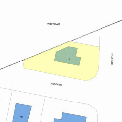 5 Arbor Rd, Newton MA 02465-1142 plot plan