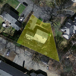 11 Graydale Cir, Newton MA  02466-2307 aerial view